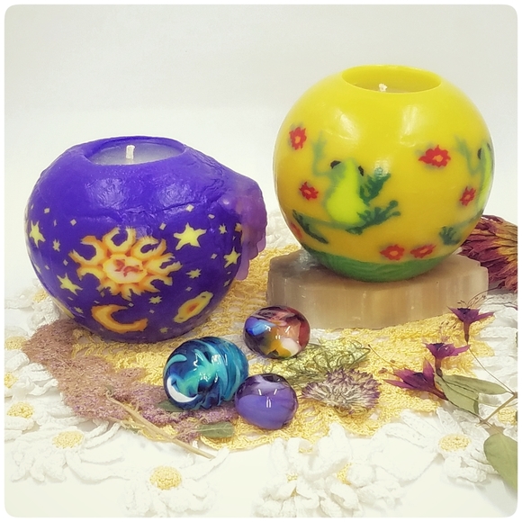 *SOLD*90's Vtg Magic Glow Candles set of 2